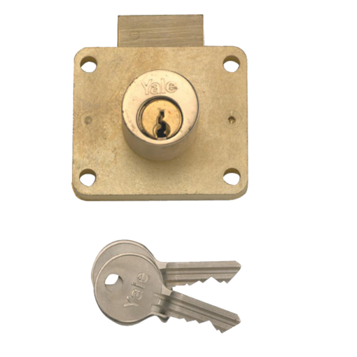 YALE 066 Cylinder Till Lock - 22mm PB KD Bagged