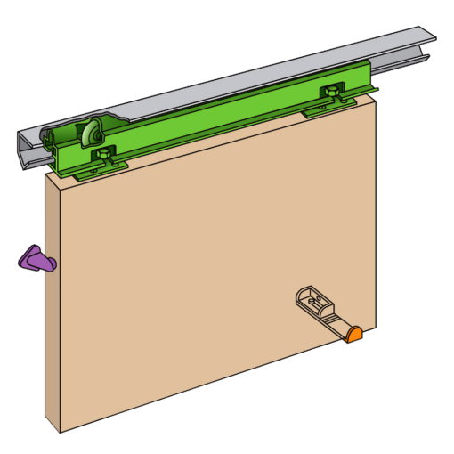 HENDERSON Phantom Single Track Sliding Door Gear - 915mm