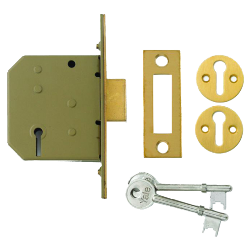 YALE PM322 3 Lever Deadlock - 64mm PB KD