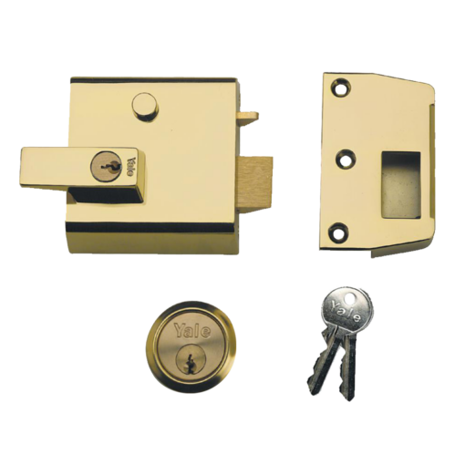 YALE No.1 & No.2 Auto Deadlocking Nightlatch - 60mm BLUX / PB Boxed (P1)