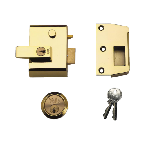 YALE No.1 & No.2 Auto Deadlocking Nightlatch - 40mm BLUX / PB Visi (P2)