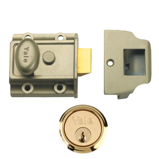 YALE 77 & 706 Non-Deadlocking Traditional Nightlatch - 40mm ENB with PB Cylinder Boxed