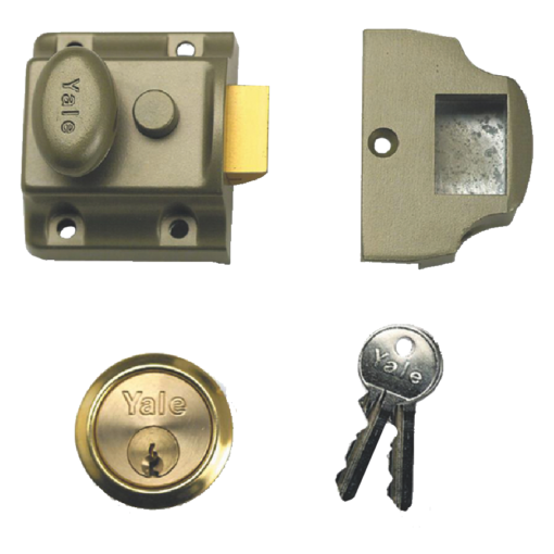 YALE 723 Deadlocking Traditional Nightlatch - 40mm GRN with PB Cylinder Boxed