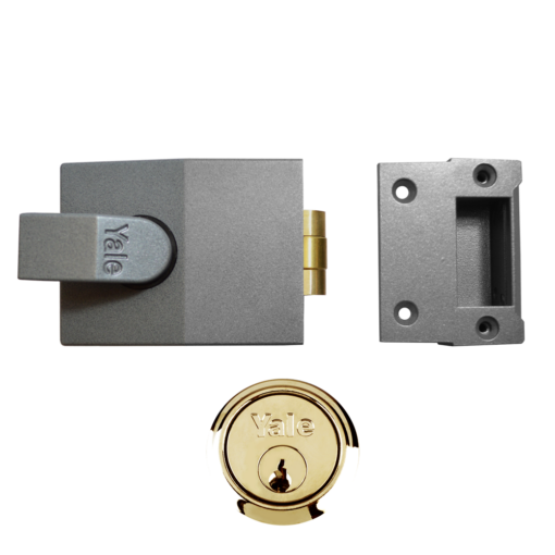 YALE 81 Rollerbolt Nightlatch - 60mm DMG with PB Cylinder Boxed