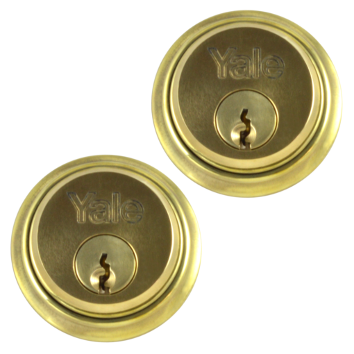 YALE 1122 Screw-In Cylinder - PB KD Pair Boxed