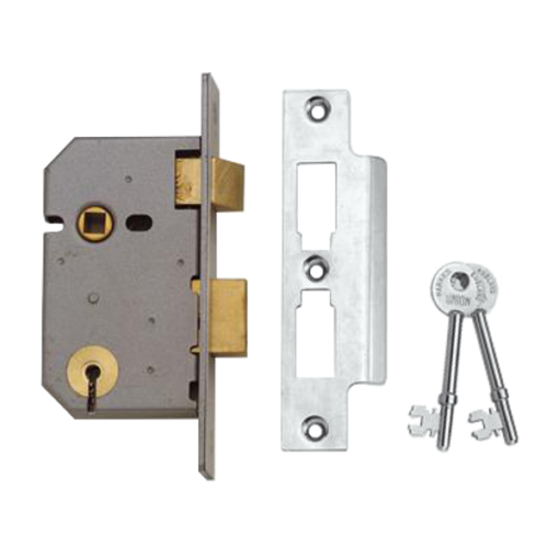 UNION 2237 3 Lever Sashlock - 64mm SC MK RKGS