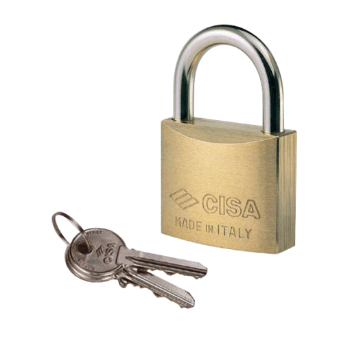 CISA 22010 KA Open Shackle Brass Padlock - 40mm KA `FA0460` Boxed