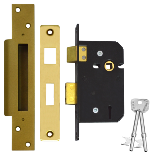 WILLENHALL LOCKS M5 5 Lever Sashlock - 64mm PB KD Boxed