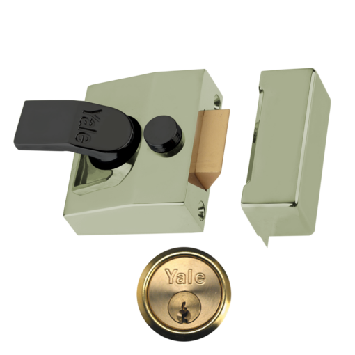 YALE 85 & 89 Deadlocking Nightlatch - 40mm BLUX PB Cyl Visi