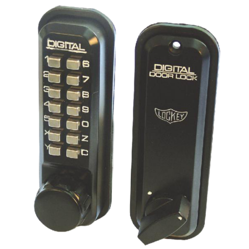 LOCKEY 2210 Series Digital Lock With Mortice Dead Bolt - BLK - Marine Grade