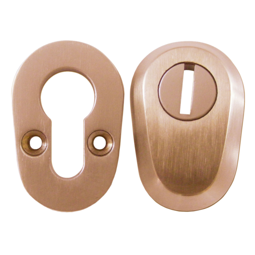 ASEC High Security Bolt Through Euro Escutcheon Set - Brass