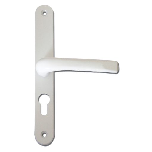 ASEC 48 Lever/Lever UPVC Furniture - 230mm Backplate - White