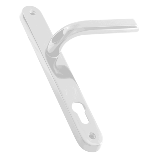 ASEC 85 Lever/Lever UPVC Furniture - 242mm Backplate - White