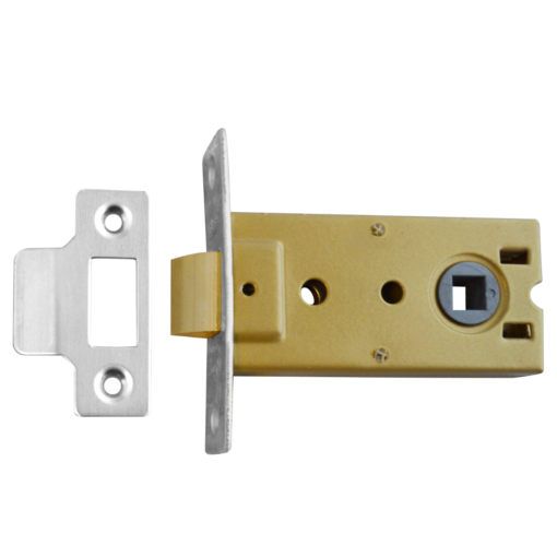 ASEC Flat Pattern Mortice Latch - 76mm NP Visi