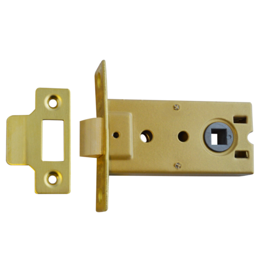 ASEC Flat Pattern Mortice Latch - 76mm PB Visi