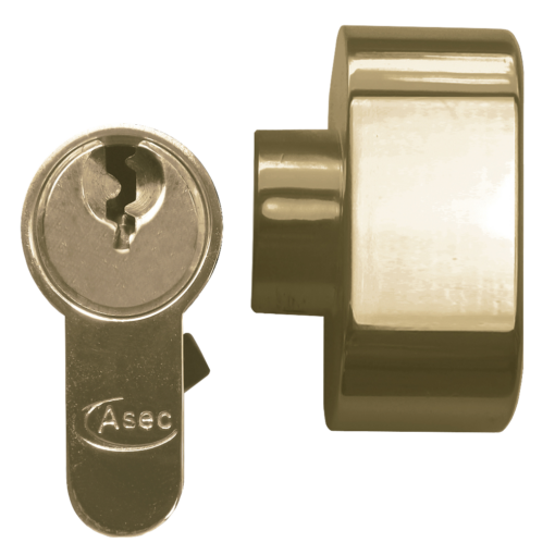 ASEC 5-Pin Euro Key & Turn Cylinder - 85mm 40/T45 (35/10/T40) KD PB Visi