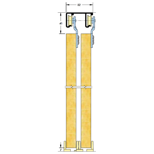 ASEC Sliding Wardrobe Double Gear - Up to 1800mm