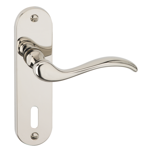 ASEC URBAN Washington Lever on Plate Lock Door Furniture - Polished Nickel (Visi)