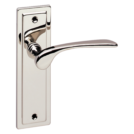 ASEC URBAN New York Lever on Plate Latch Door Furniture - Polished Nickel (Visi)