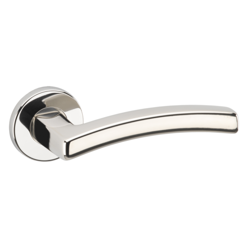 ASEC URBAN Chicago Lever on Round Rose Door Furniture - Polished Nickel (Visi)