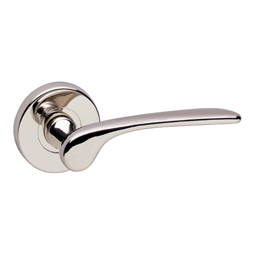 ASEC URBAN New York Round Lever on Rose Door Furniture - Polished Nickel (Visi)