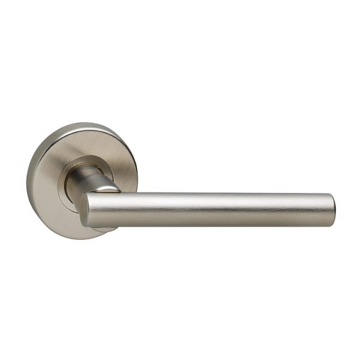 ASEC URBAN Denver Lever on Round Rose Door Furniture - Satin Nickel (Visi)