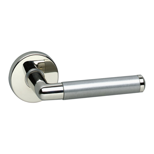 ASEC URBAN Atlanta Lever on Round Rose Door Furniture - Polished / Satin Nickel (Visi)