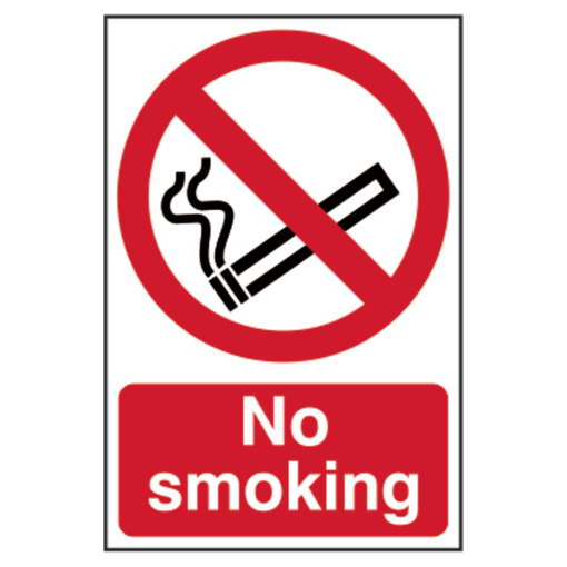 ASEC `No Smoking` Sign 200mm x 300mm - 200mm x 300mm