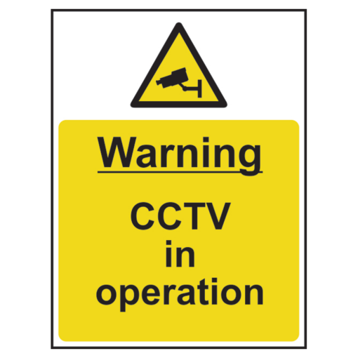 ASEC `Warning: CCTV In Operation` Sign 300mm x 400mm - 300mm x 400mm