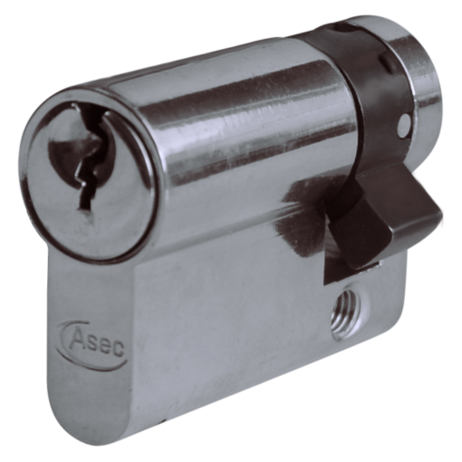 Asec Euro Half Cylinder With Adjustable Cam - 5 Pin - 40mm (30/10) NP