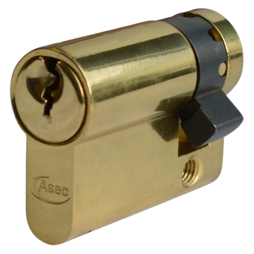 Asec Euro Half Cylinder With Adjustable Cam - 5 Pin - 45mm (35/10) PB