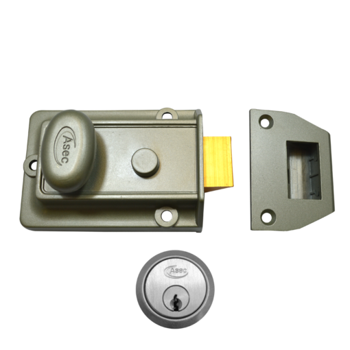 ASEC Traditional Non-Deadlocking Nightlatch - 60mm GRN with SC Cylinder Boxed