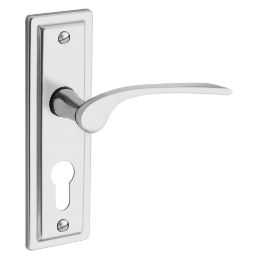 ASEC URBAN New York Euro Lever on Plate Door Furniture - Satin Nickel (Visi)