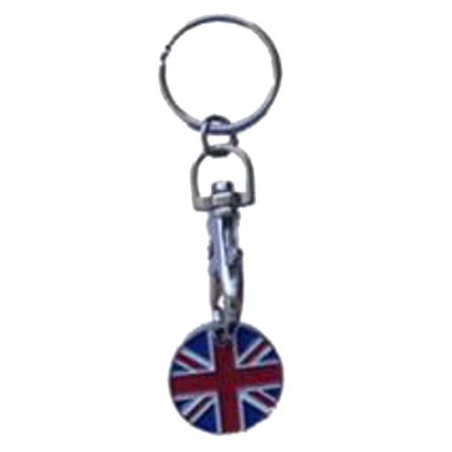 ASEC Trolley Token Key Ring - Union Jack