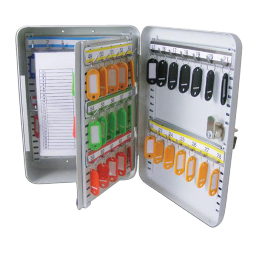 ASEC Key Cabinet - Key Locking - Cream - 63 Keys