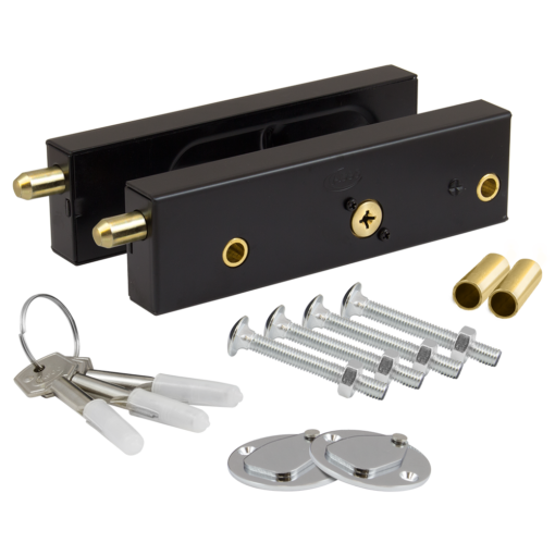 ASEC Garage Door Lock - BLK 2 Bolt Kit