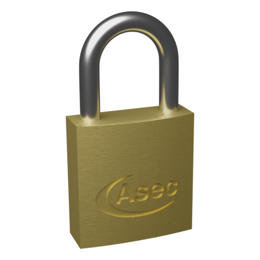 ASEC KD Open Shackle Brass Padlock - 25mm KD Visi