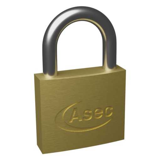 ASEC KD Open Shackle Brass Padlock - 35mm KD Visi