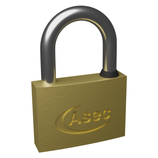 ASEC KD Open Shackle Brass Padlock - 60mm KD Visi