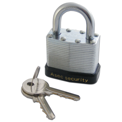 ASEC 787 & 797 Open Shackle Laminated Padlock - 40mm KD Visi