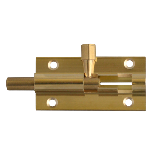 ASEC Brass 25mm Wide Straight Barrel Bolt - 50mm Visi