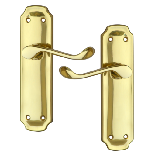 ASEC Birkdale Plate Mounted Lever Furniture - PB Lever Latch Visi