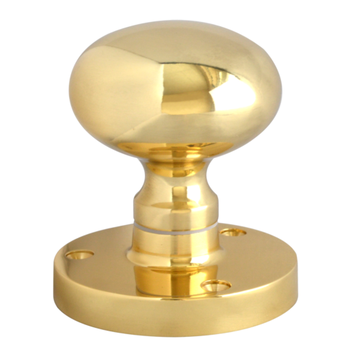 ASEC Victorian 57mm Rose Mortice Knob - PB Mushroom