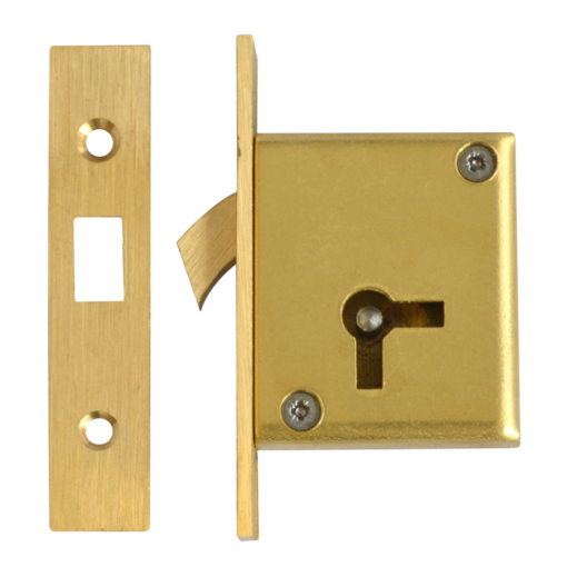 ASEC 85 4 Lever Mortice Cupboard Hooklock - 64mm SB KD LH Visi