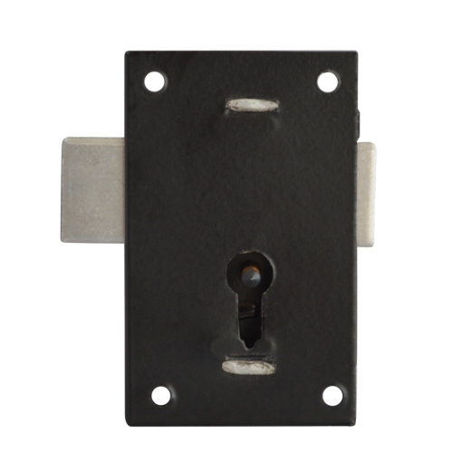 ASEC 150 1 Lever Straight Cupboard Lock - 57mm BLK KA Visi