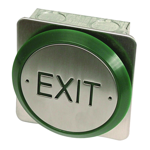 ASEC All Active Small Push Plate Exit Button - `Exit`