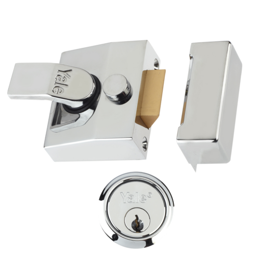 YALE 85 & 89 Deadlocking Nightlatch - 40mm Chrome CH Cyl Visi