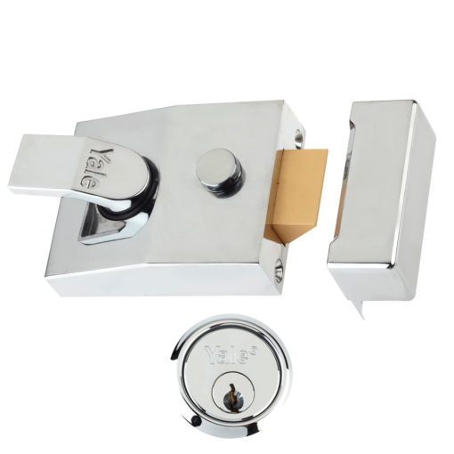 YALE 85 & 89 Deadlocking Nightlatch - 60mm Chrome CH Cyl Boxed