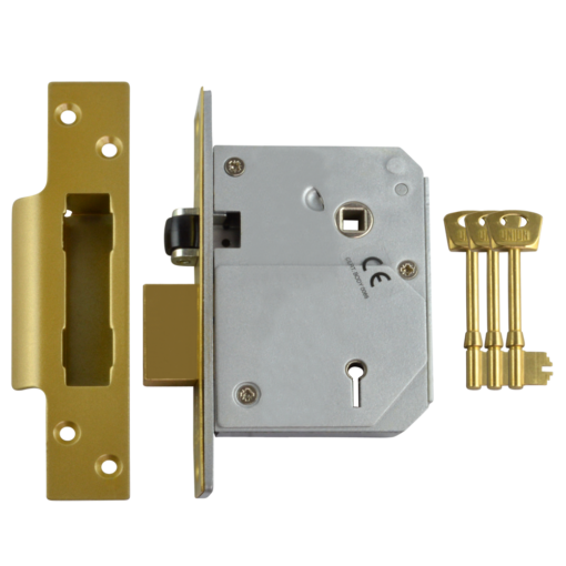 UNION C-Series 3K74E BS 5 Lever Sashlock - 80mm PB KD Visi