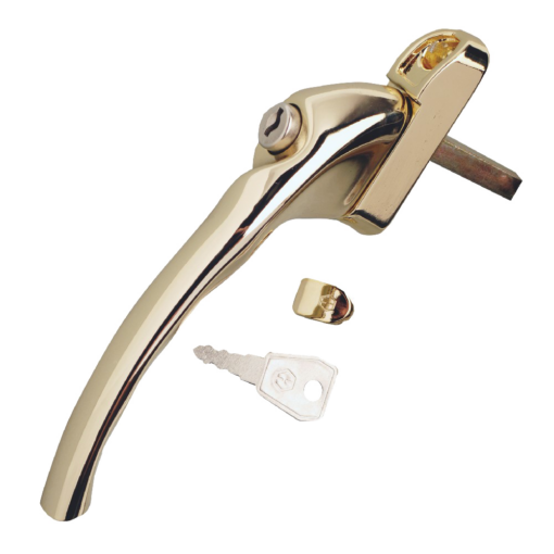 HOPPE UPVC Espag Handle Cranked - RH - Gold